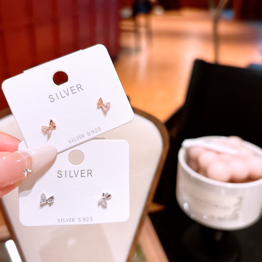 Solid Silver Earrings Sweet & Cool Housewarming Gold