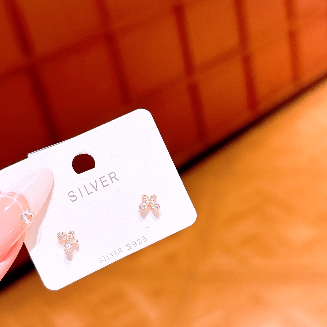 High Polish Silver Earrings Romantic Proposal Gold