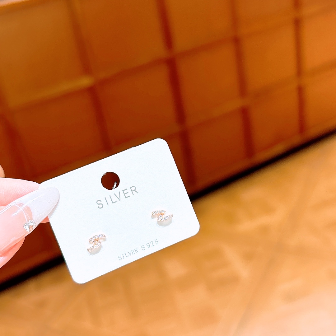 925 Silver Earrings Pure Confession Gold