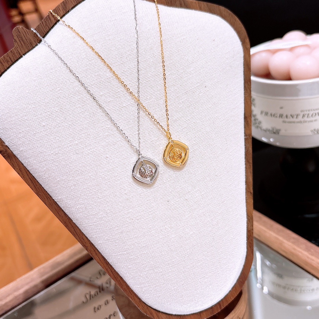 925 Silver Necklace Korean Style Father's Day Gold