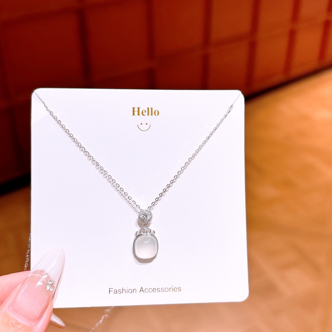 遊び心S925スターリングシルバーネックレスシルバー 婚約