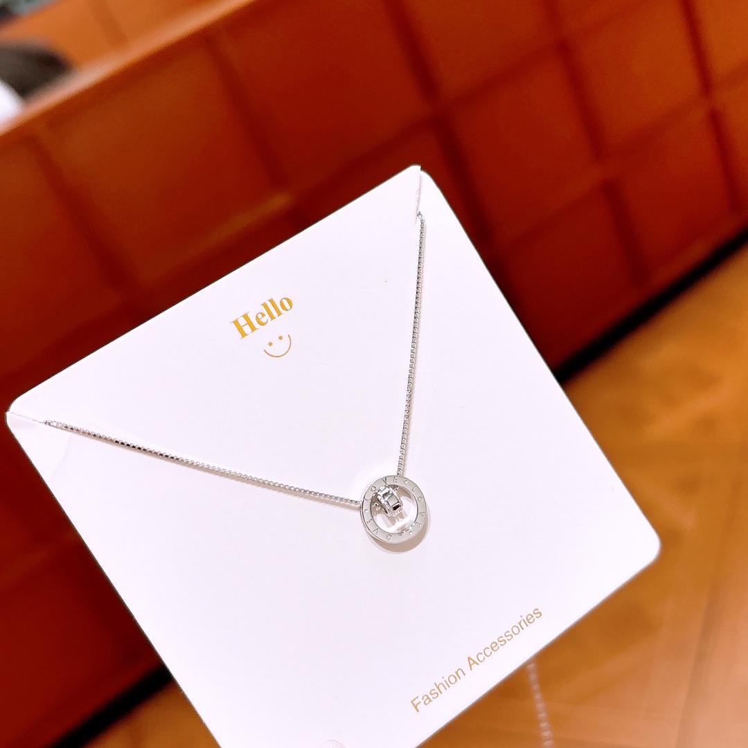 知性的ニッケル無添加銀ネックレスシルバー 晩餐会