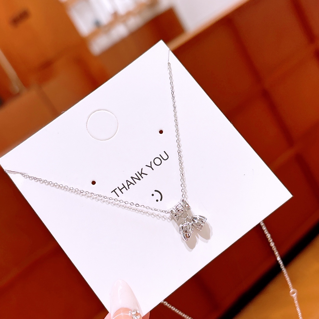 S925 Sterlingsilber Kette Französisch Geschenk für sie Gold