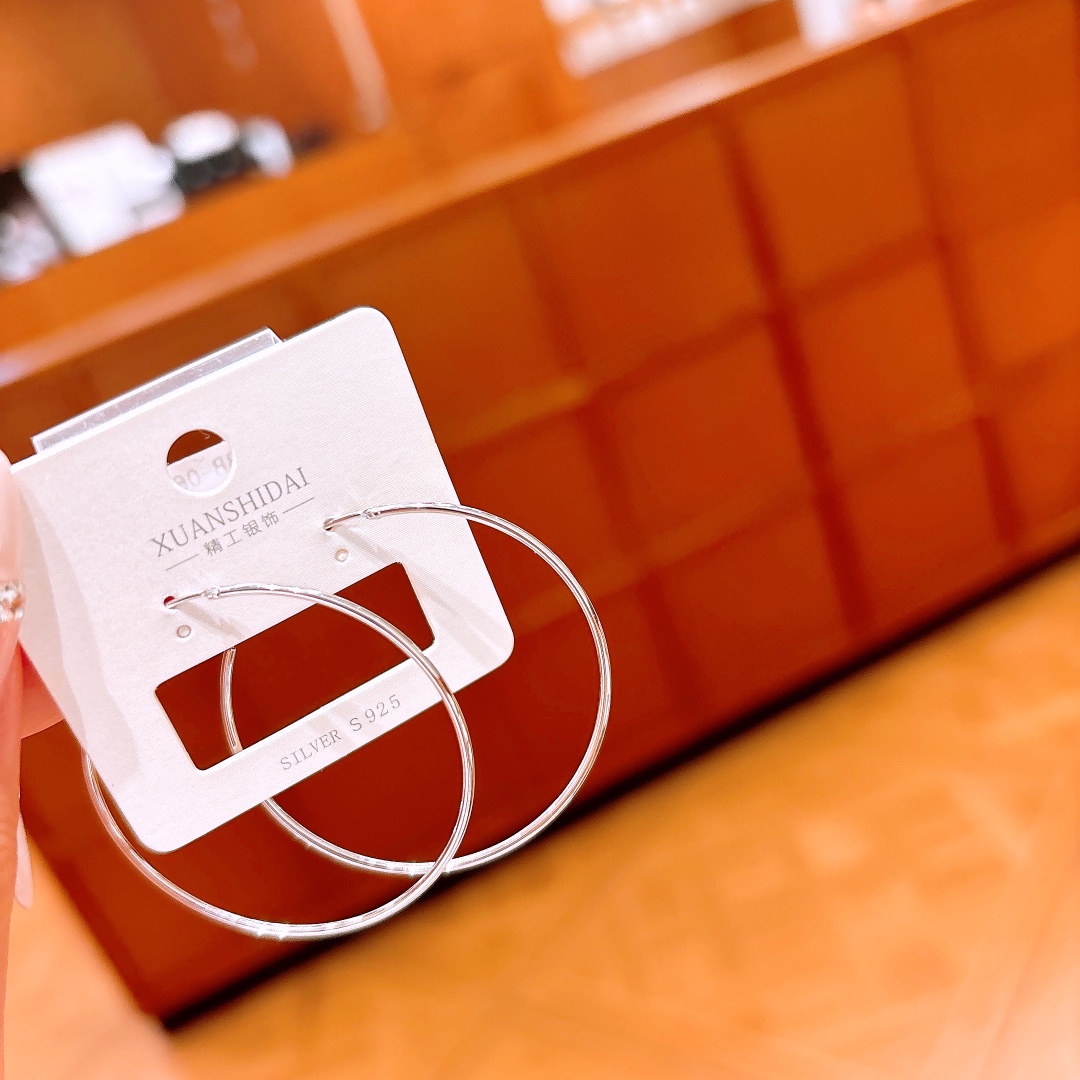 Hypoallergenic Silver Hoop Earrings Unique Valentine's Day Silver