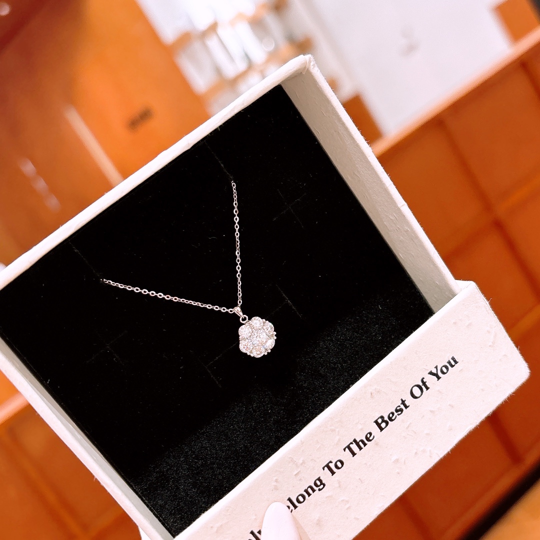 Fine Silver Moissanite Necklace Ultra Minimal Annual Party Gold