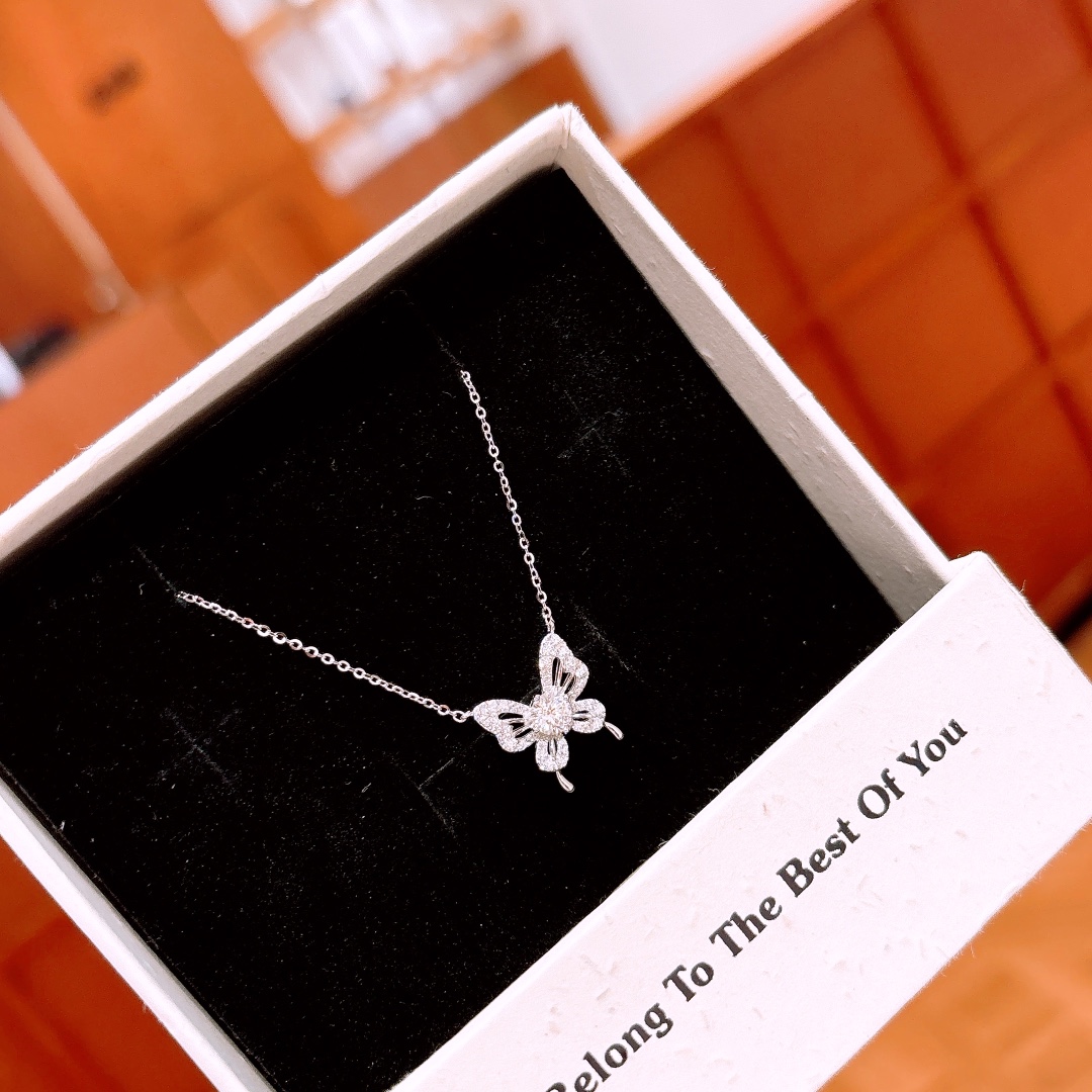 S925 Sterling Silver Moissanite Necklace Playful Wedding Registration