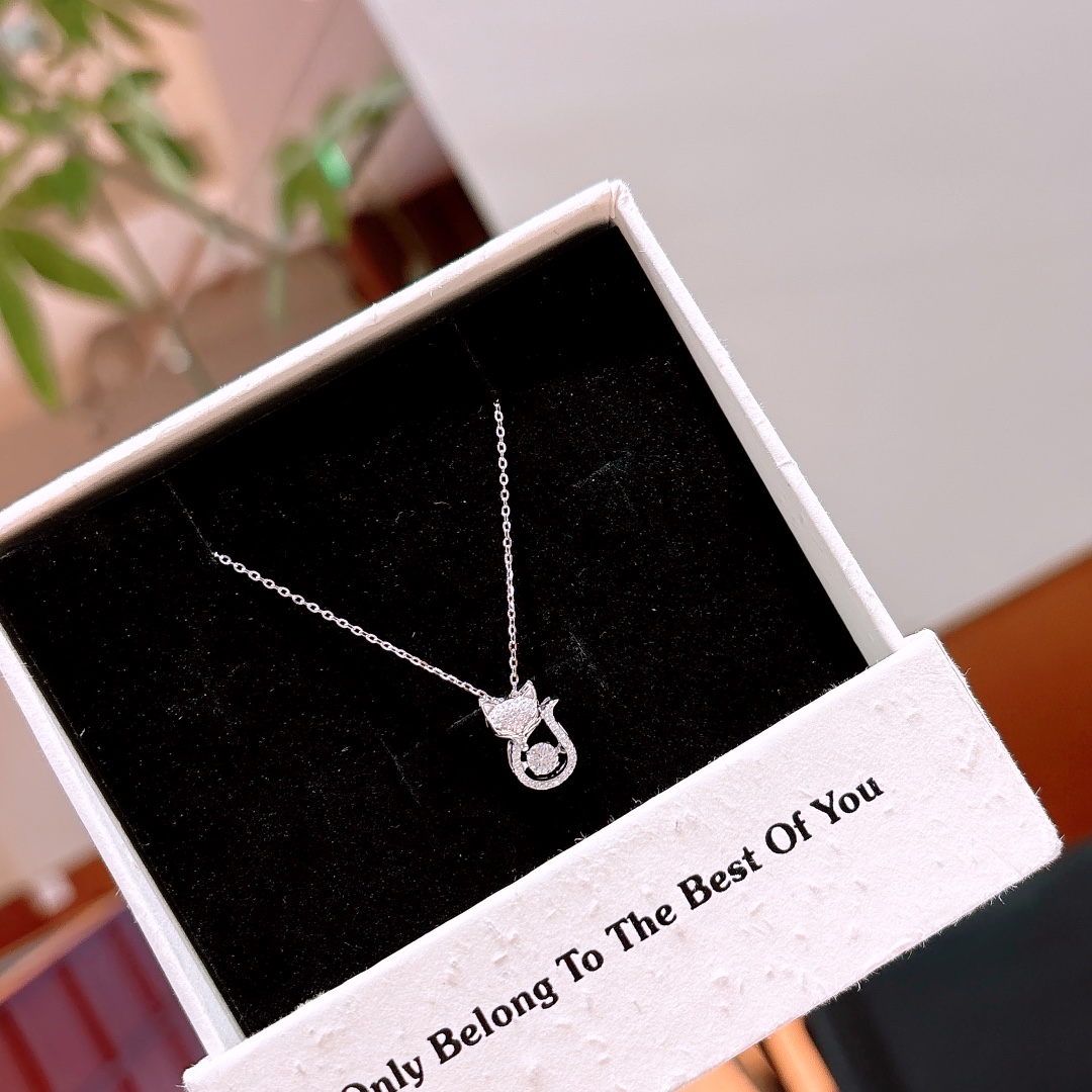 Solid Silver Moissanite Necklace Minimalist Everyday Wear Silver