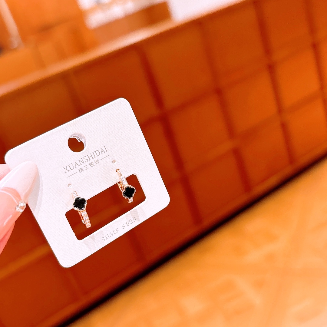 High Polish Silver Ear Cuffs Korean Style Everyday Wear Silver