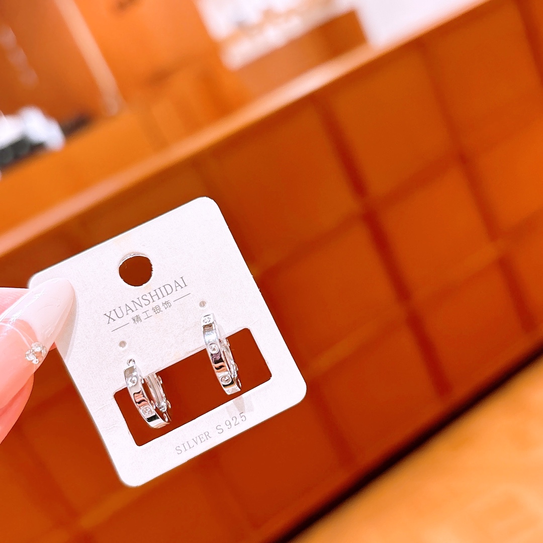 S925 Sterling Silver Ear Cuffs Playful Wedding Silver