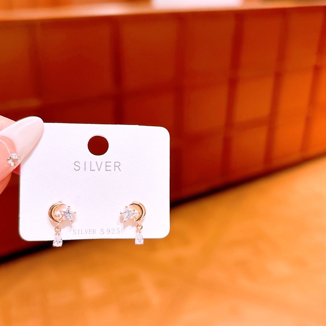 925 Silver Earrings Soft Annual Party Silver