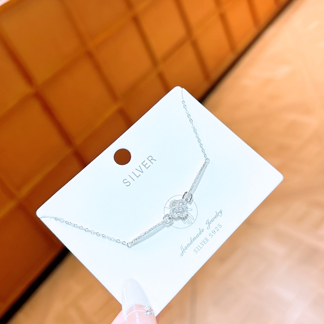 インスタ風925シルバーブレスレットゴールド デート