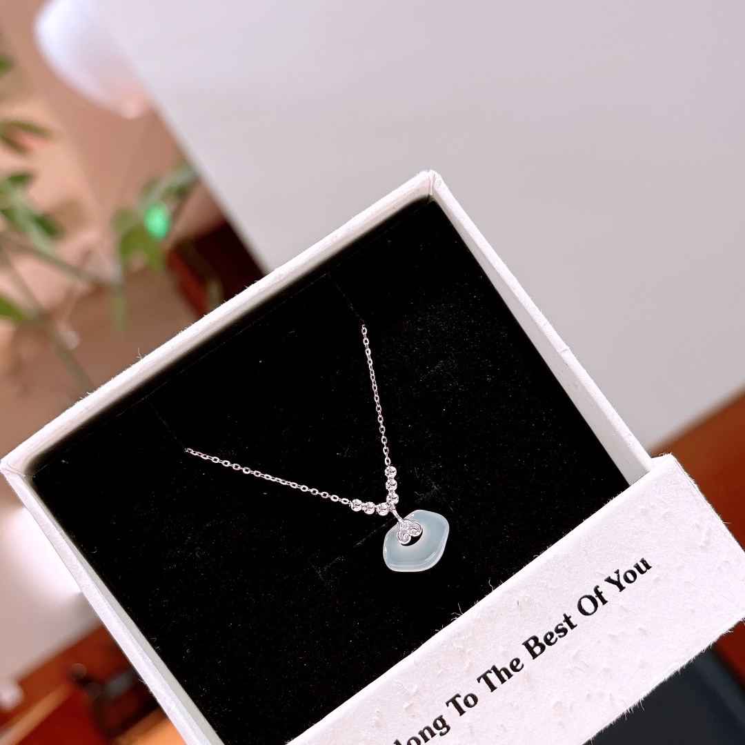 シック高品質シルバーネックレスシルバー 父の日