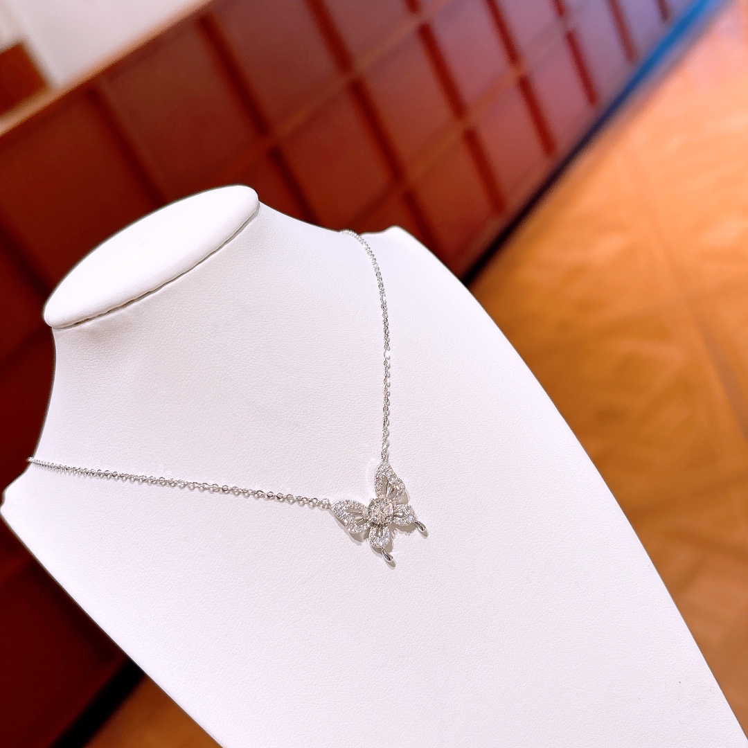 S925 Sterling Silver Moissanite Necklace Unique Annual Party Gold