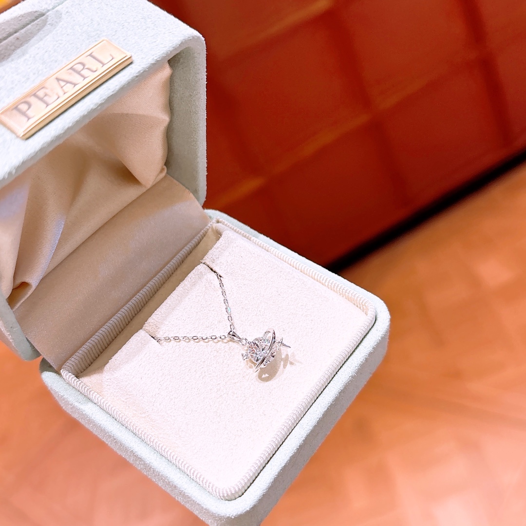 S925 Sterling Silver Necklace Delicate Proposal Silver