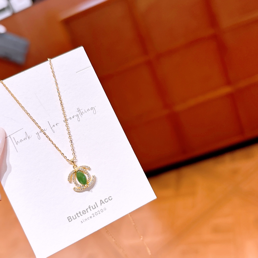 Hypoallergenic Silver Jasper Necklace Sweet Birthday Gold