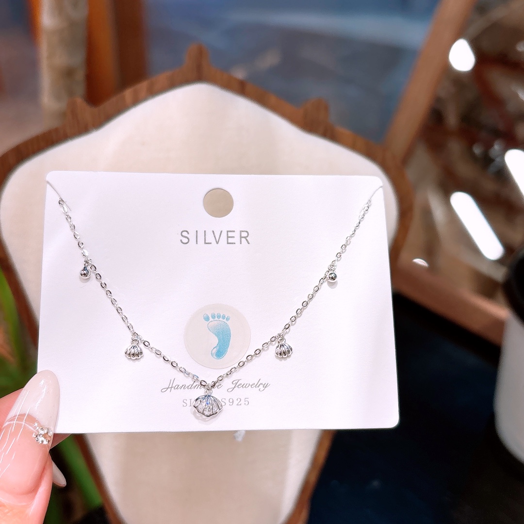 High Polish Silver Anklet Girly Housewarming Silver