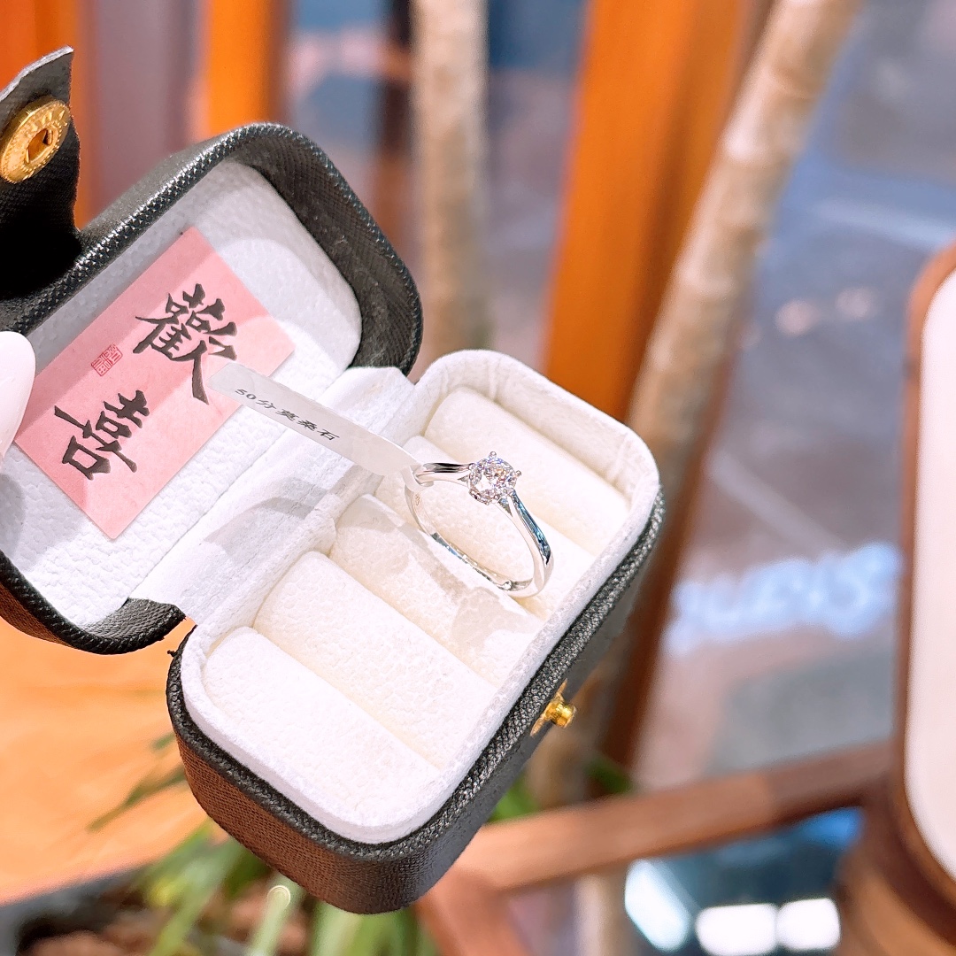 High Polish Silver Moissanite Ring Dainty Mother's Day Gold