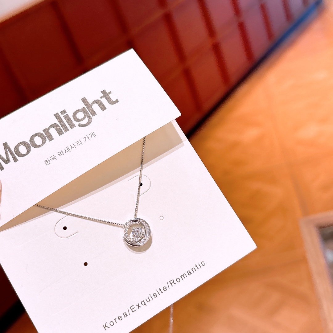 Hypoallergenic Silver Moissanite Necklace Precision Annual Party