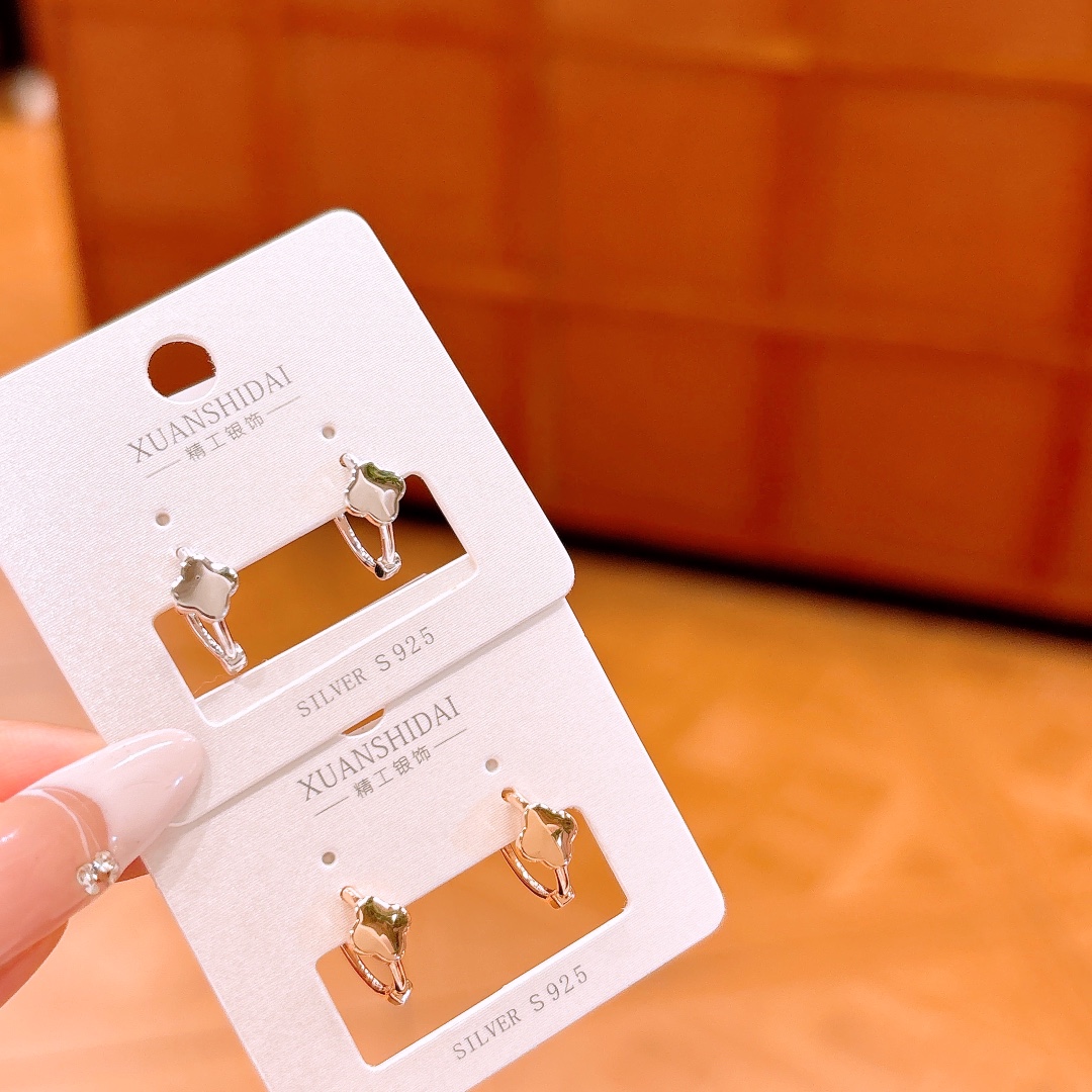 S925 Sterlingsilber Ohrcuffs Frisch Hochzeit Silber