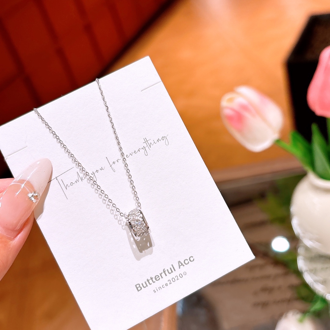 インスタ風S925スターリングシルバーネックレスシルバー 新築祝い