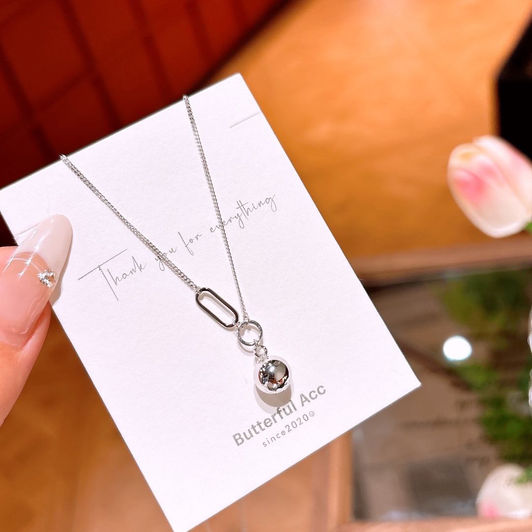 Allergiearmes Silber Kette Koreanischer Stil Heiratsantrag Gold