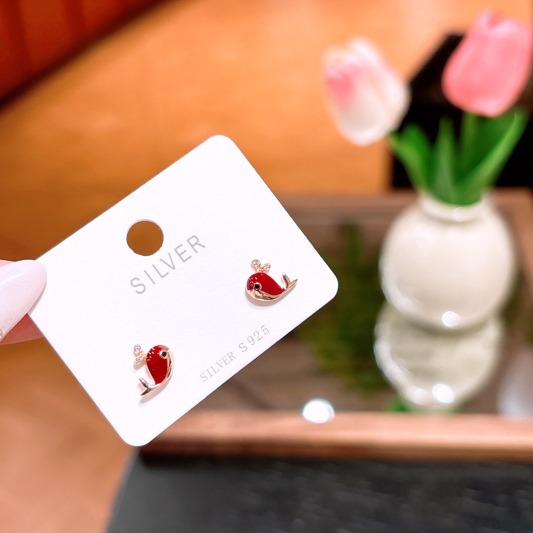 S925 Sterling Silver Earrings Fresh Banquet Silver