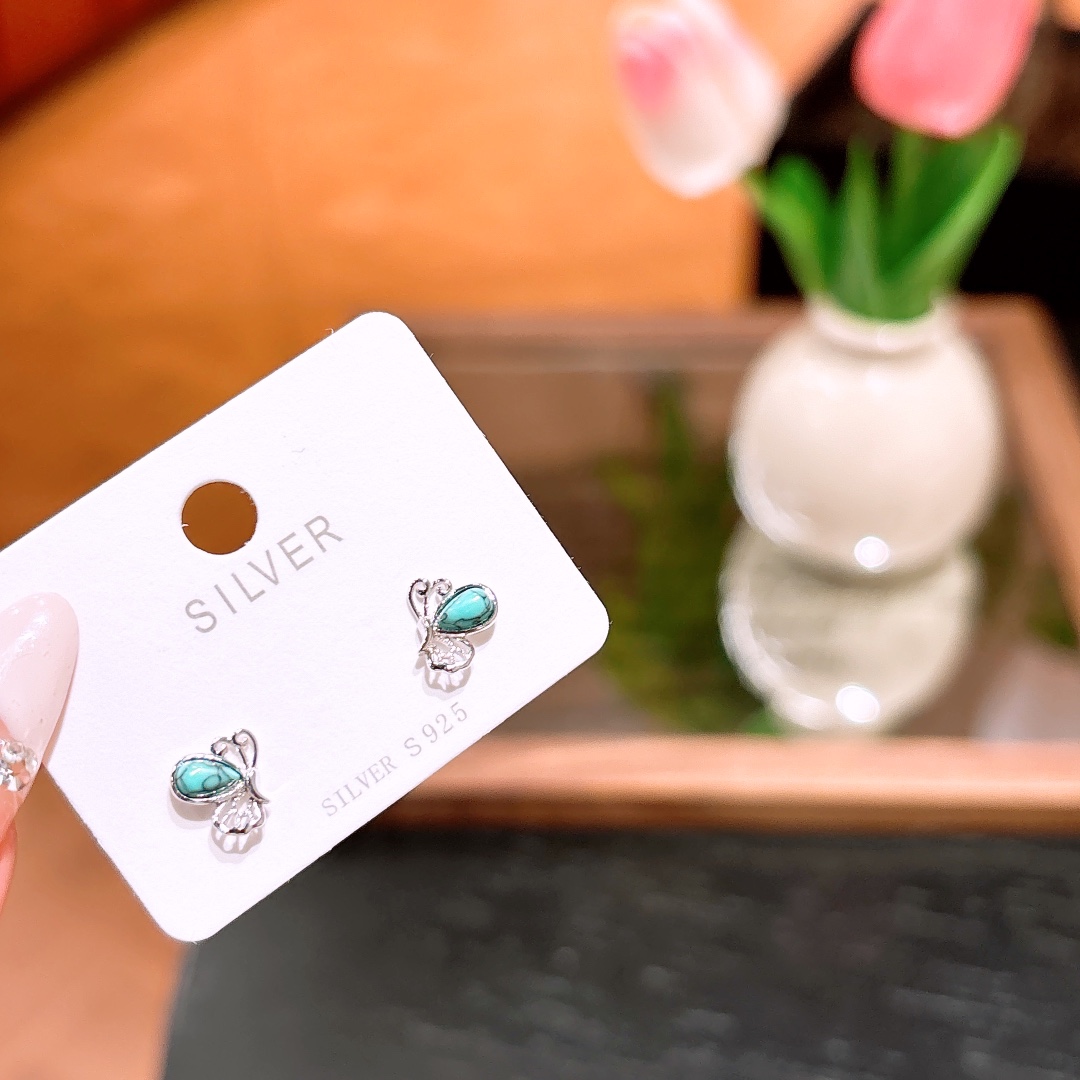 S925 Sterling Silver Earrings Gentle Gift for Her Gold