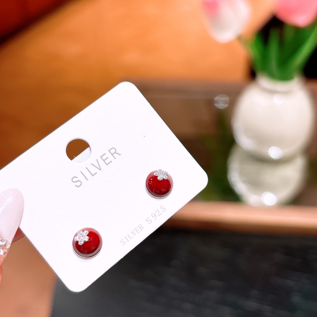 S925 Sterling Silver Earrings Unique Gift for Her Gold