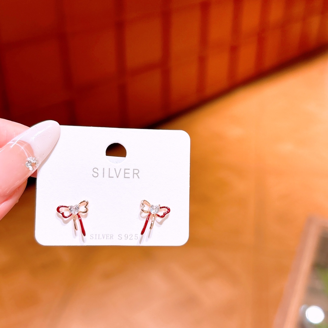 Low Allergy Silver Earrings Premium New Year Silver