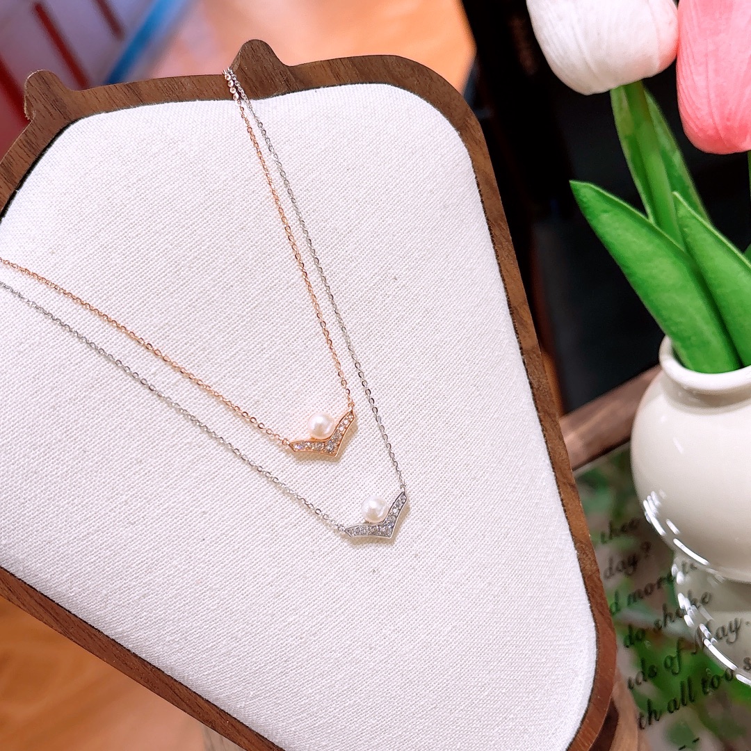 ガーリーS925スターリングシルバーネックレスゴールド デート