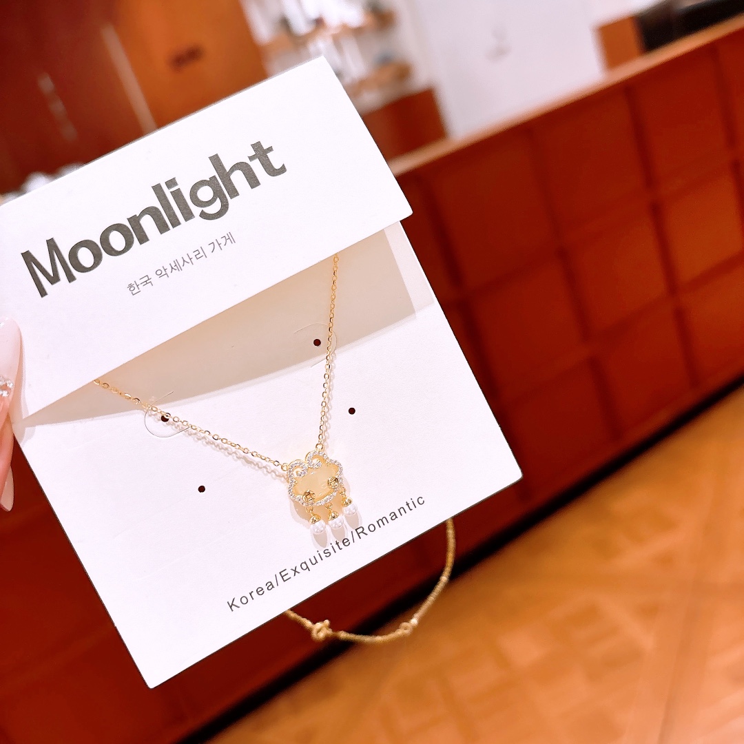 Fine Silver Hetian Jade Necklace Dainty Valentine's Day Gold