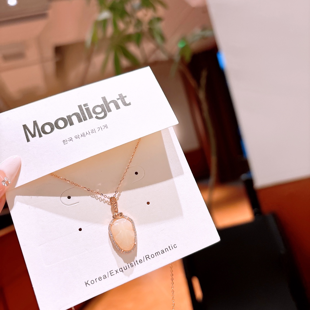 Fine Silver Hetian Jade Necklace Premium Self-love Gold