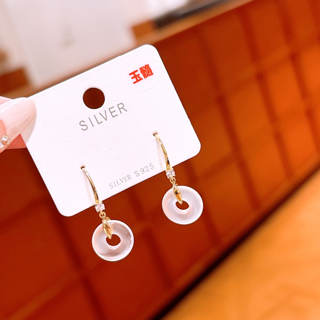 甘いアレルギー対応シルバードロップ＆スレッドイヤリングゴールド 卒業