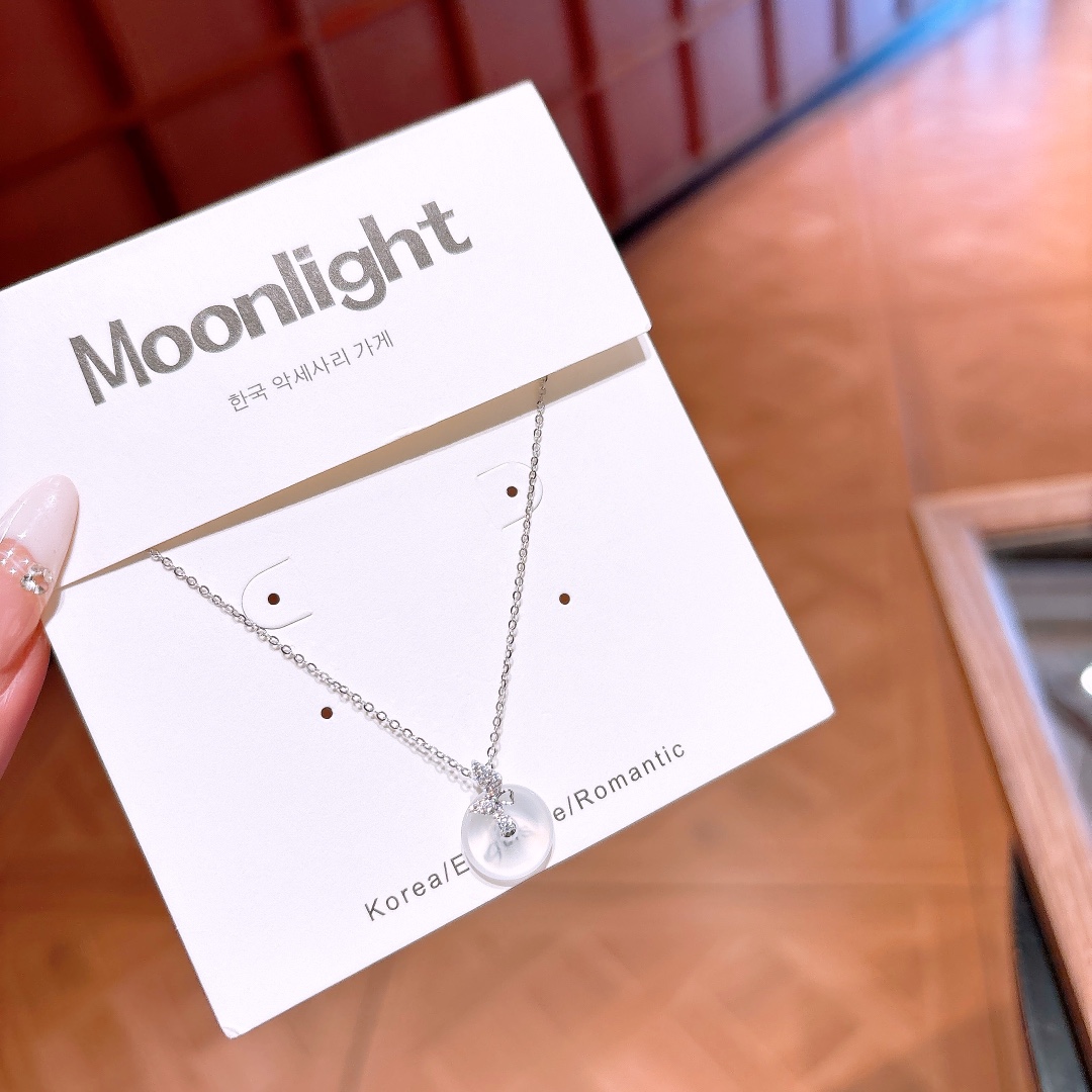 S925 Sterling Silver Necklace Premium Engagement Gold