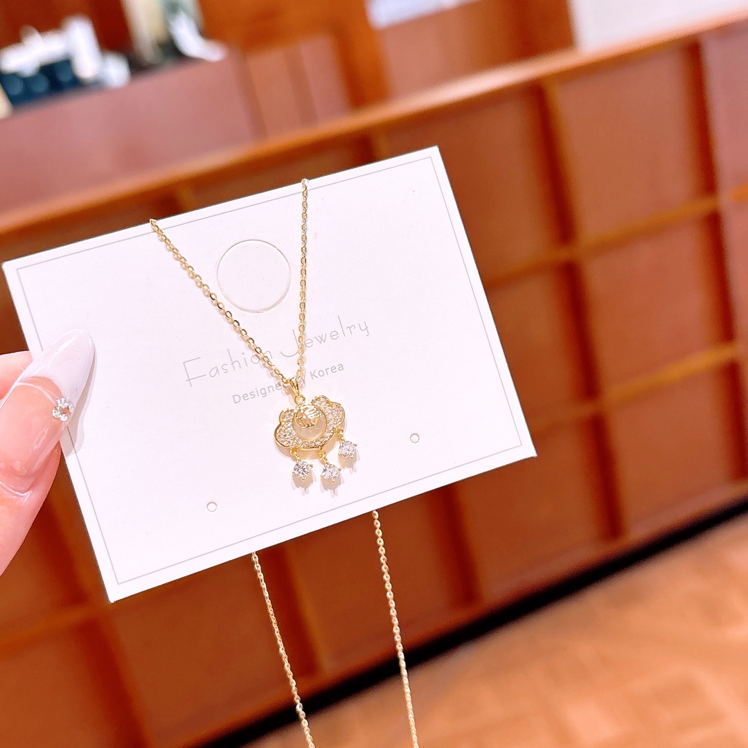 Fine Silver Necklace Soft Annual Party Gold