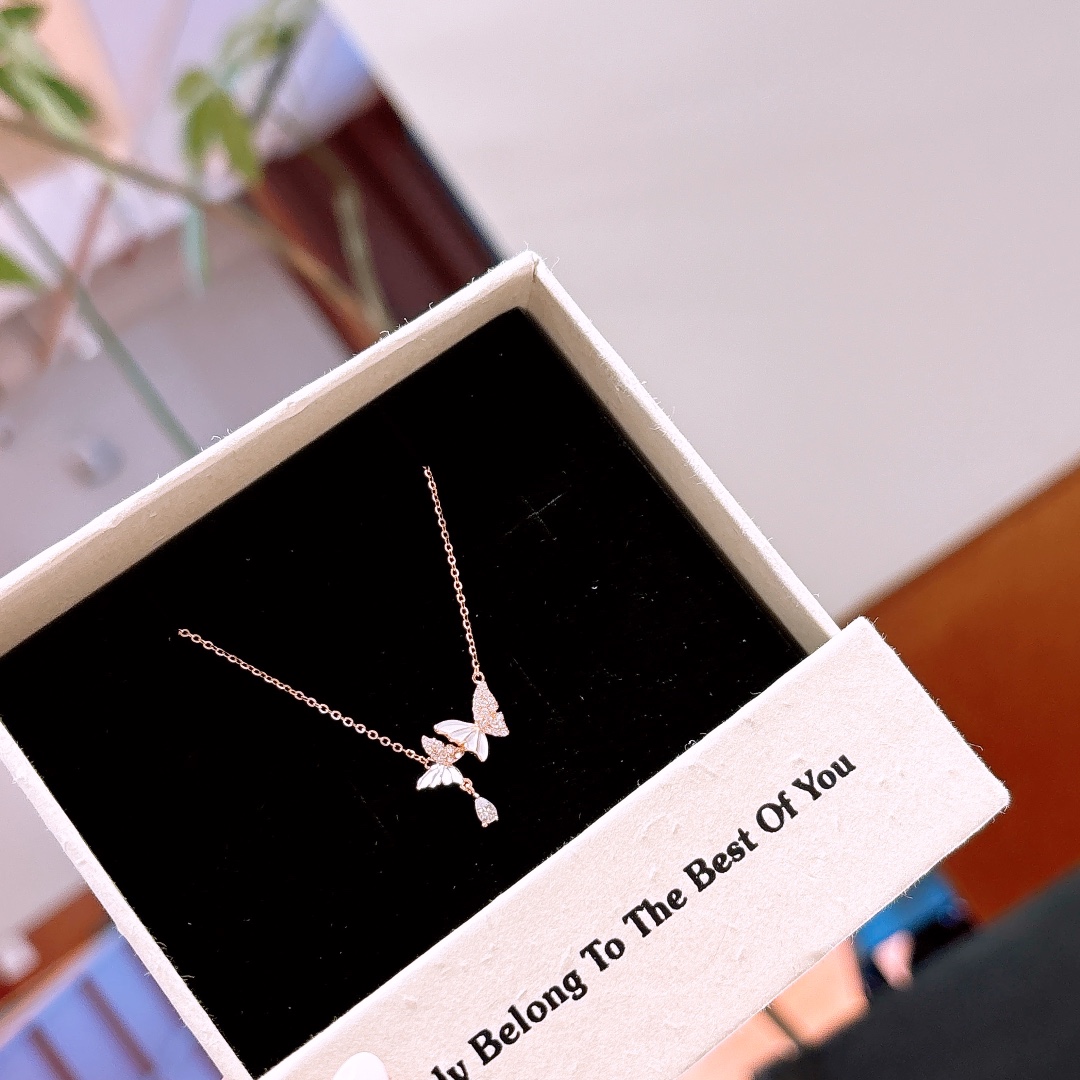 ガーリーニッケル無添加銀ネックレスゴールド 誕生日