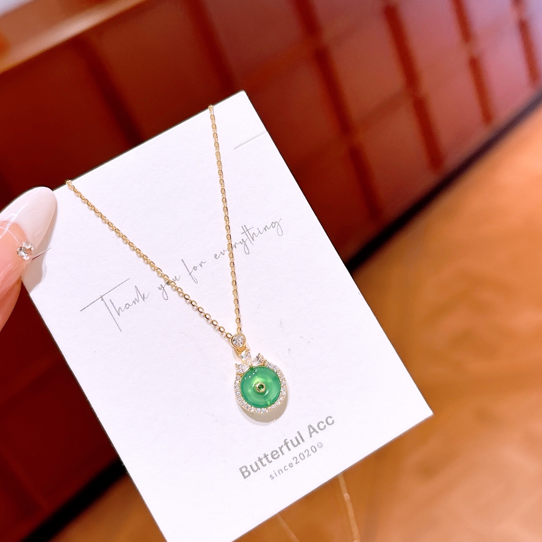 Solid Silver Jasper Necklace Fresh New Year Silver