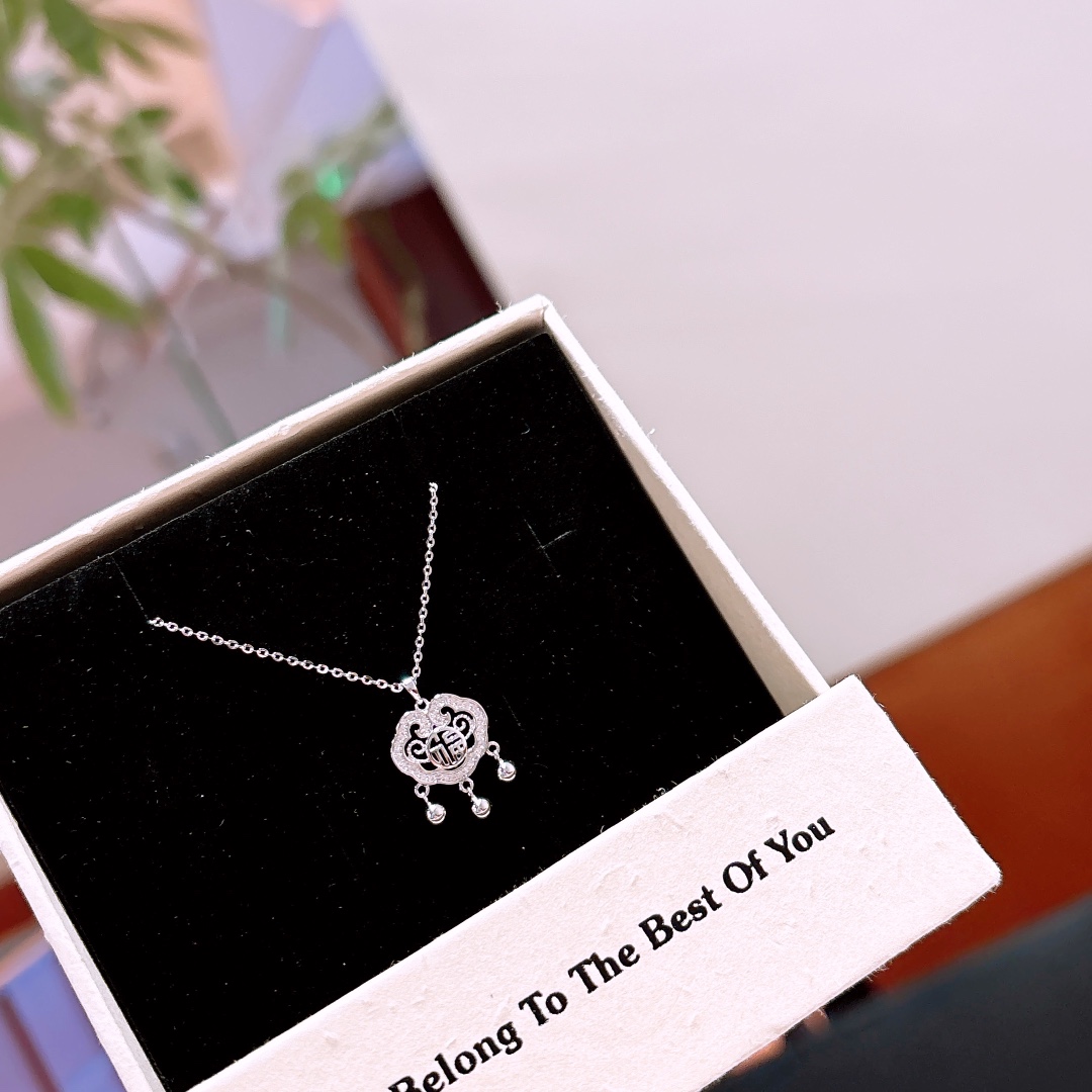 Solid Silver Necklace Ins Style Mother's Day Silver