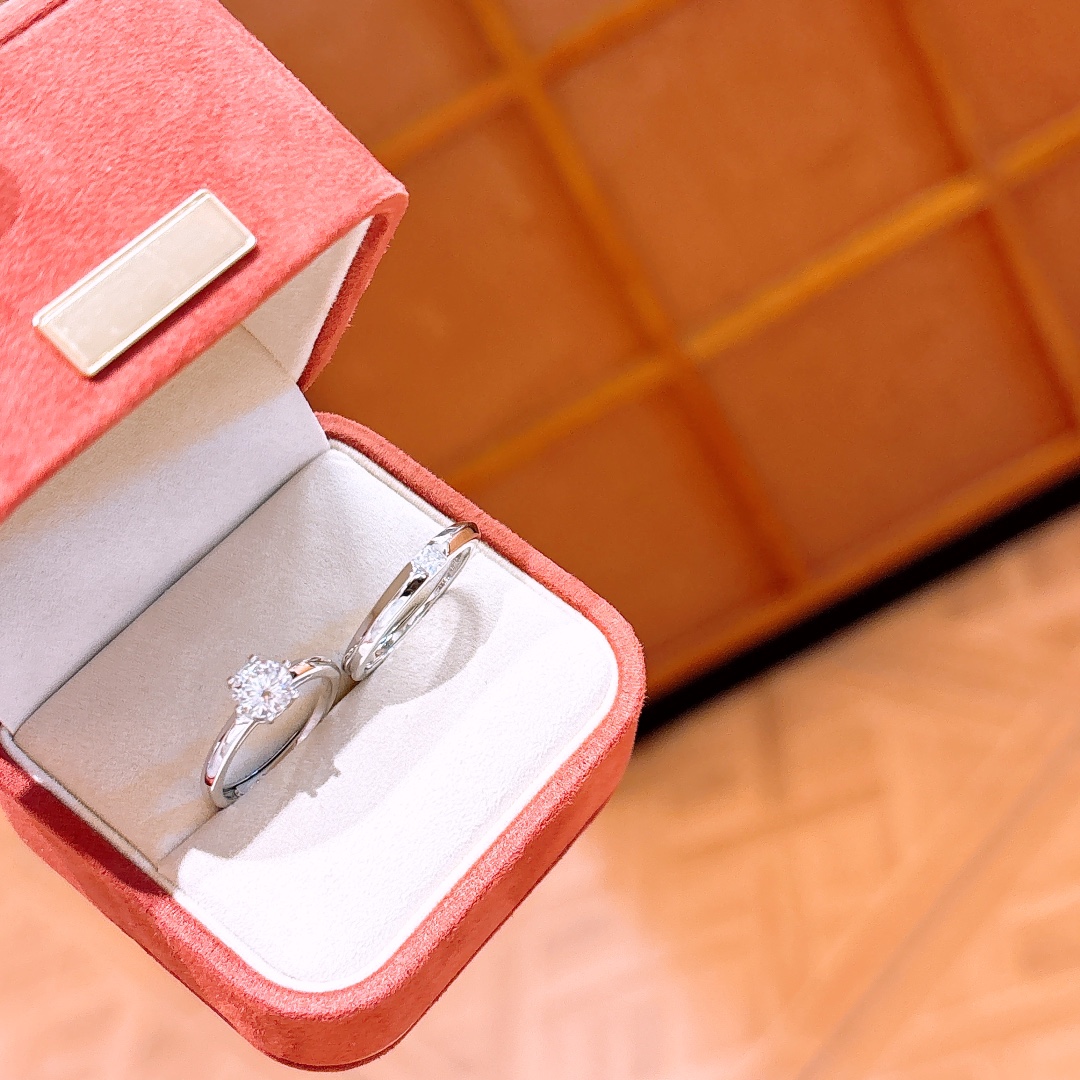 Nickel Free Silver Moissanite Couple Rings Light Luxury Teacher's Day