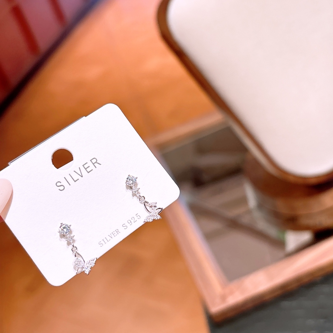 Solid Silver Earrings Elegant Teacher's Day Silver