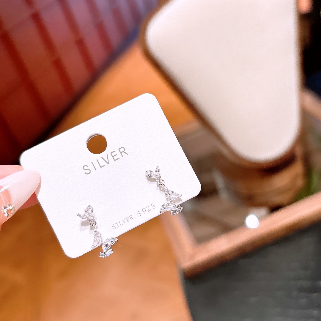 Solid Silver Earrings Chic Father's Day Silver