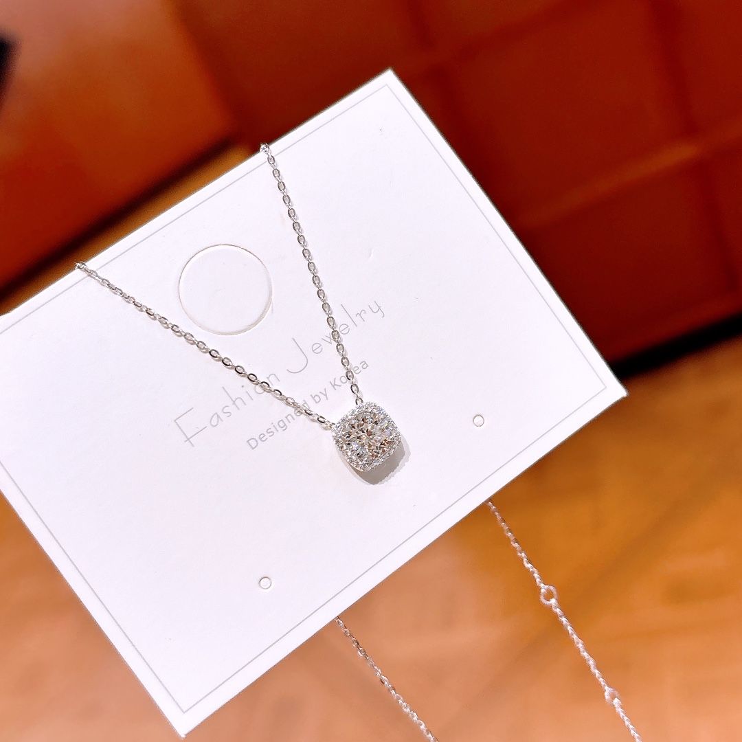 遊び心925シルバーモアッサナイトネックレスシルバー ギフト