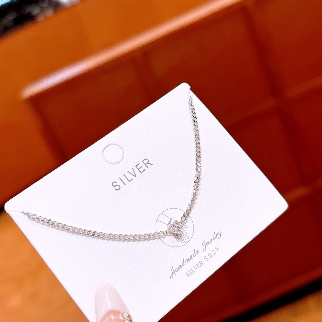 韓国風低アレルギー銀ブレスレットシルバー クリスマス