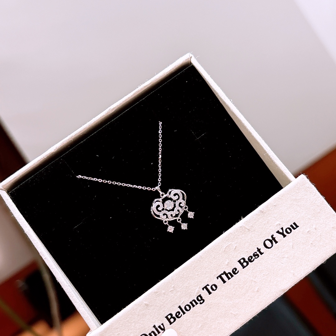 925 Silver Necklace Pure Graduation Gold