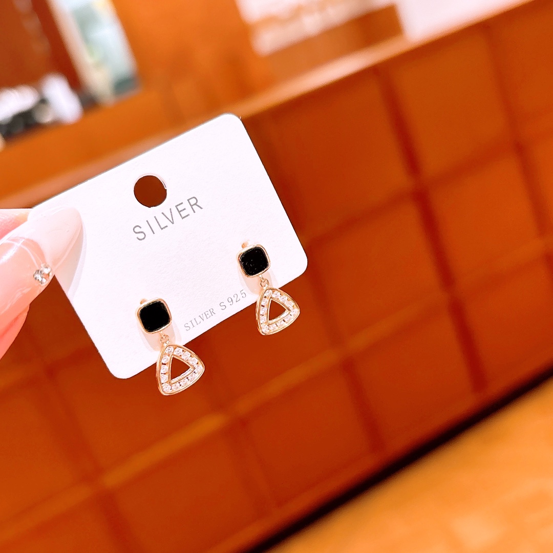 High Polish Silver Earrings Pure Spring Festival Gold