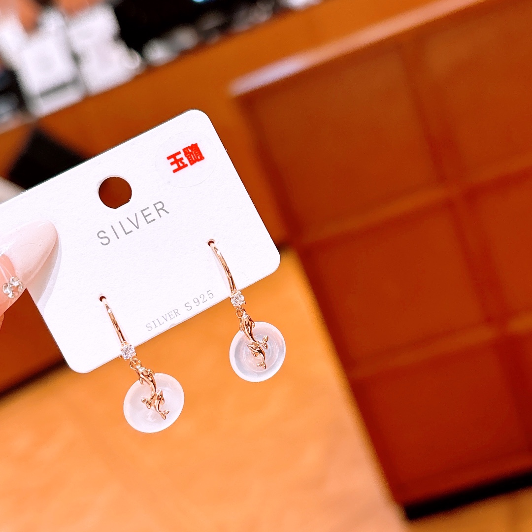 Nickel Free Silver Drop & Thread Earrings Dainty Spring Festival Gold