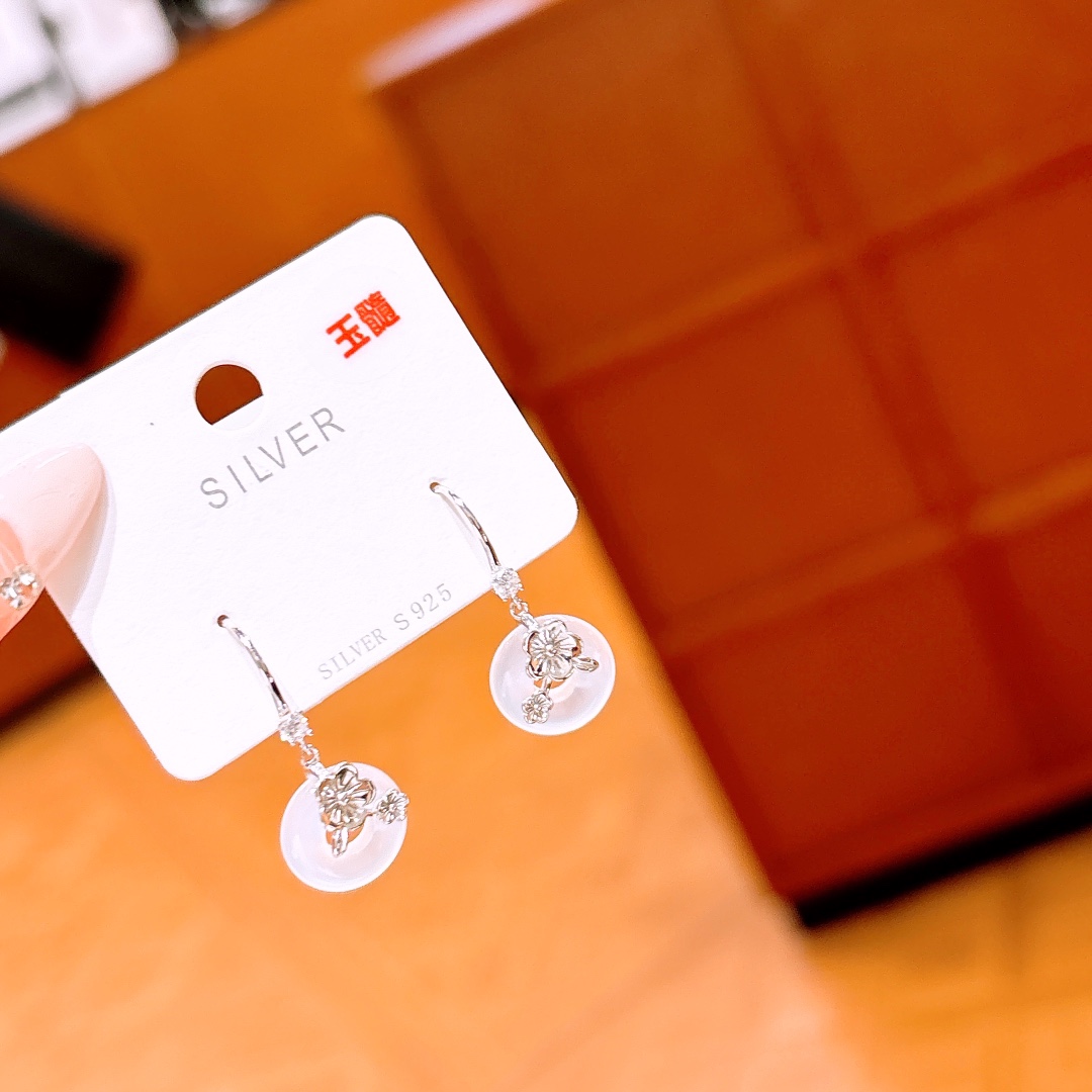 925 Silver Drop & Thread Earrings Delicate Date Night Silver