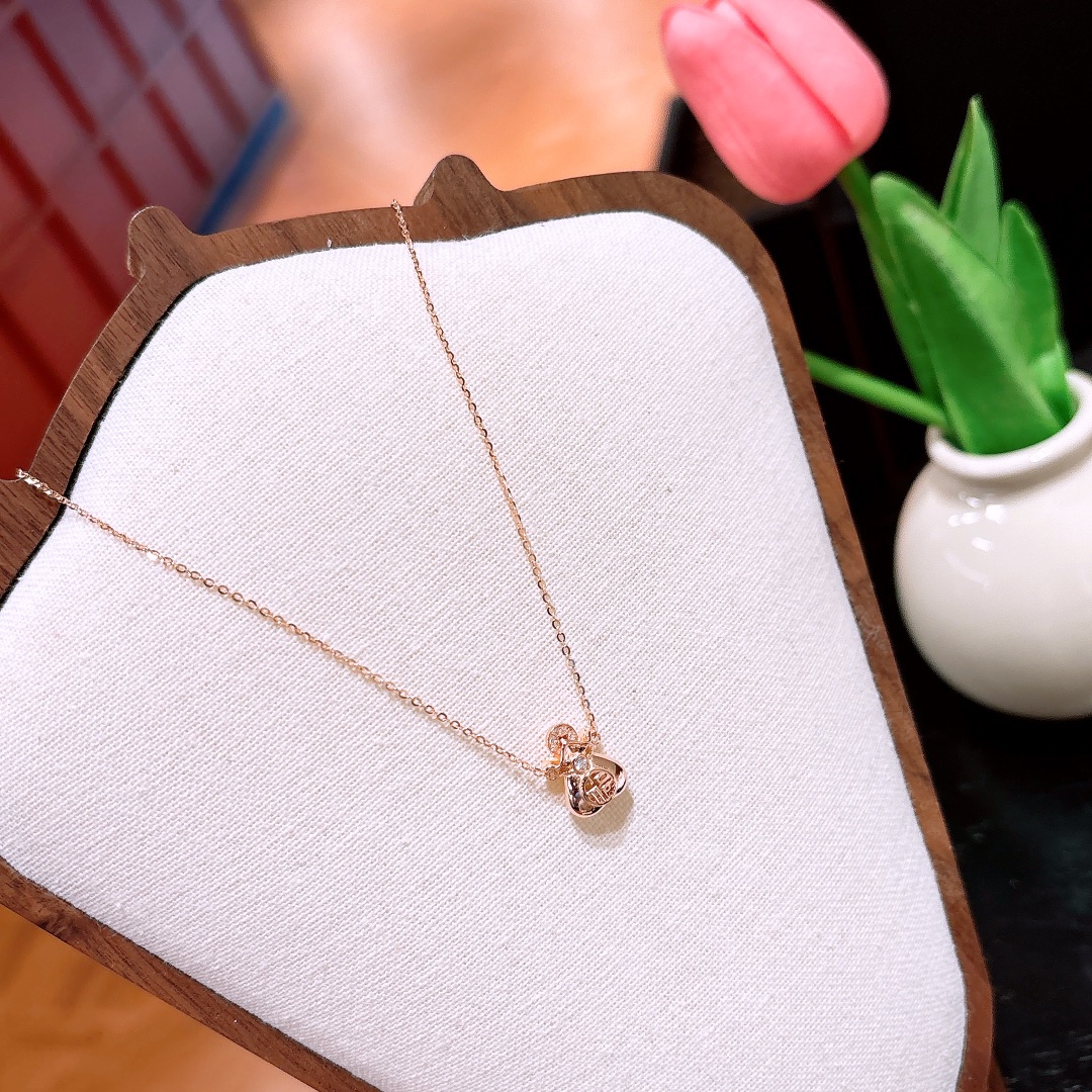 925 Silver Necklace Ethereal Valentine's Day Gold