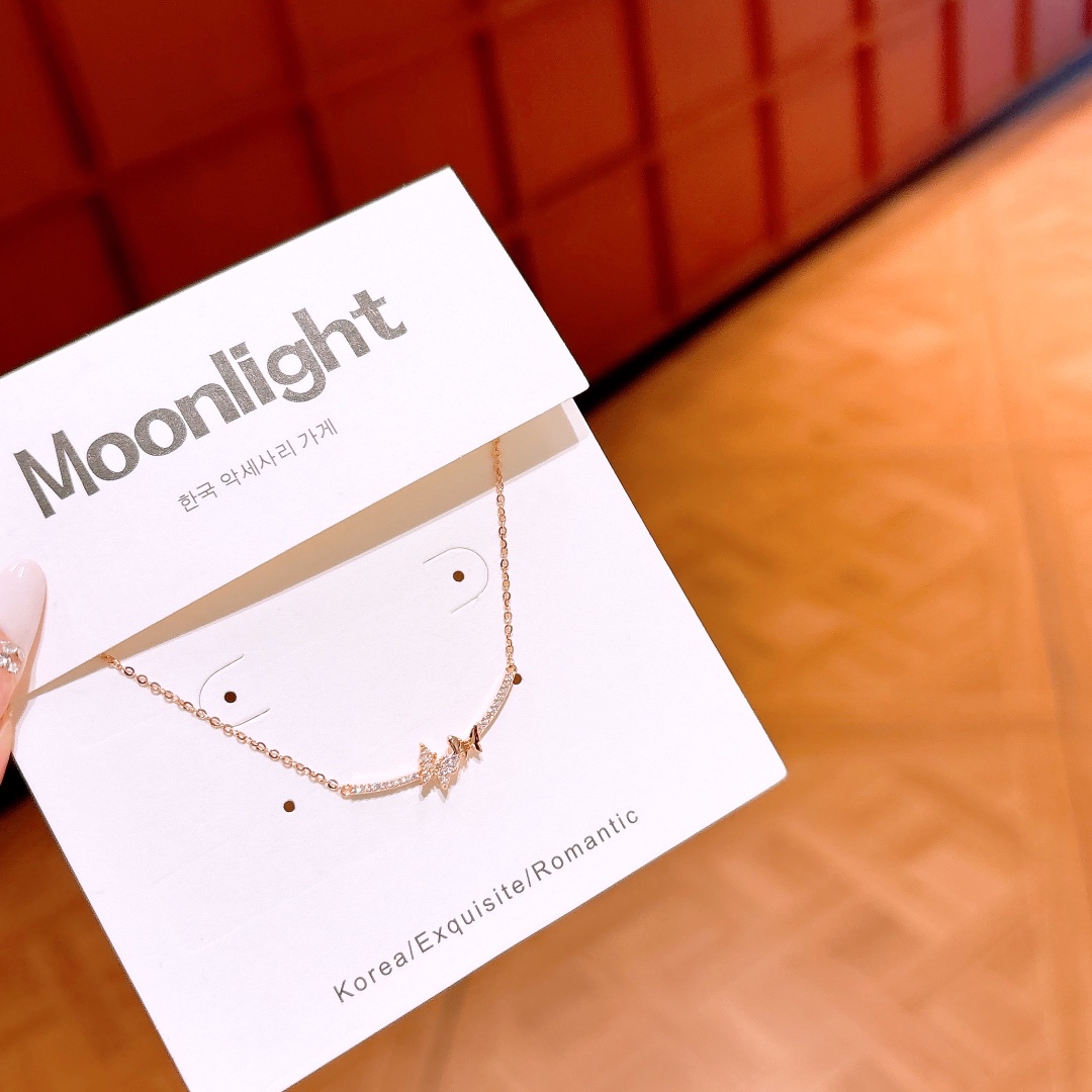 Solid Silver Necklace Ultra Minimal Engagement Gold