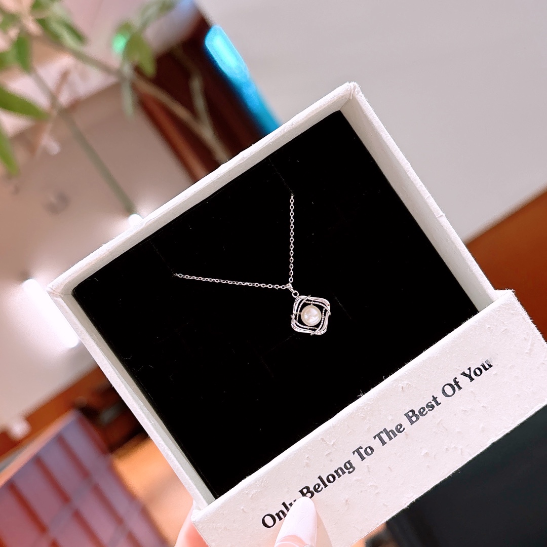 Fine Silver Earrings & Necklace Set Fashion Birthday Gold